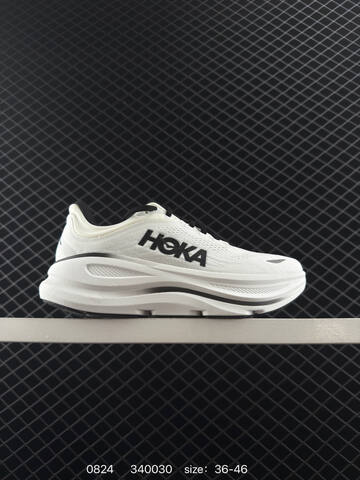 HOKA ONE ONE Bondi 9 White Black EU 36-46 Running Shoe Running Sneakers - Unisex (BS-86473)