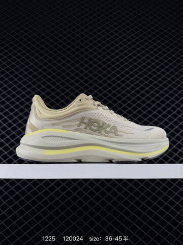 HOKA Bondi 9 Beige Pale Yellow Black Light Gray EU 36-45 Running Shoe Running Sneakers - Unisex (BS-86343)