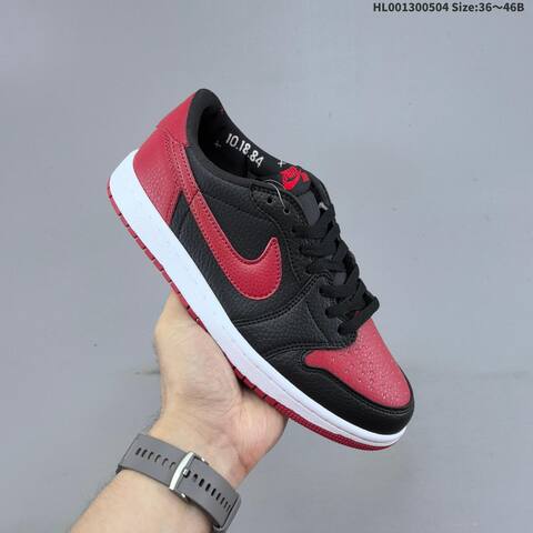 Jordan Air Jordan 1 Low OG Black Varsity Red White EU 36-46 Casual - Unisex BS-66049