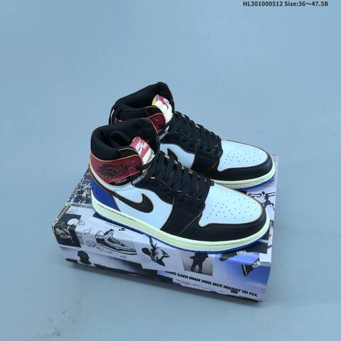Air Jordan Union LA x Fragment Design x Air Jordan 1 Retro High OG Sport Royal Black White Varsity Red 36 47 5 Basketball - Unisex (BS-65975)