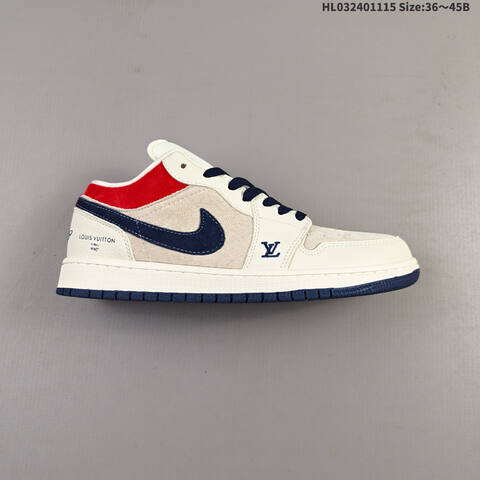 Jordan Air Jordan 1 Low Sail Navy Red EU 36-45 Basketball - Unisex (BS-63716)