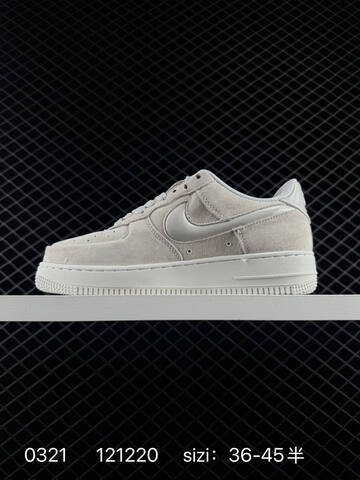 Nike Air Force 1 07 Light Grey Suede White EU 36-45 5 Lifestyle - Unisex (BS-72545)