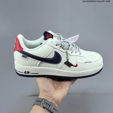 Nike Air Force 1 07 LV8 White Black Red Navy EU 36-45 Sneaker - Unisex BS-60324