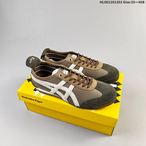 Onitsuka Tiger Mexico 66 SD Cream White Yellow Or Brown Olive White EU 35-45 Sneaker Casual Sneakers - Unisex (BS-69186)