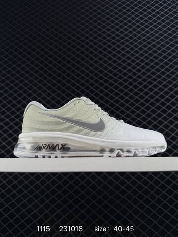 Nike Air Max 2017 Triple Black With Green Translucent Air Unit 36-45 Running - Unisex (BS-74188)
