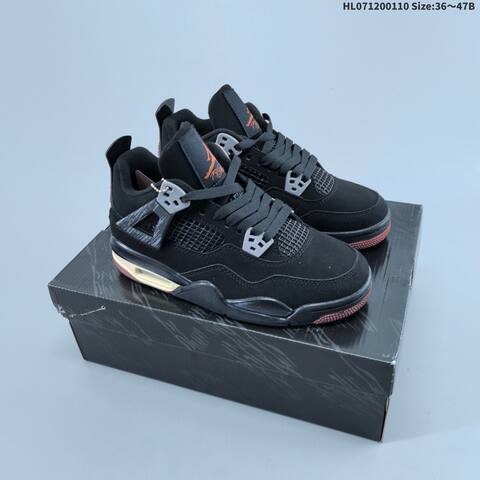 Jordan Air Jordan 4 Retro White Grey And Black Grey Burgundy EU 36-47 Basketball - Unisex BS-67016