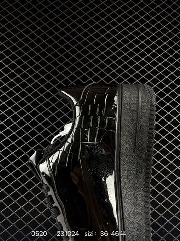 Nike Air Force 1 07 Gloss Black EU 36-46 Casual - Unisex (BS-71343)