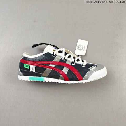 Onitsuka Tiger MEXICO 66 Black Red Silver White EU 36-45 Sneaker Casual Sneakers - Unisex BS-69165