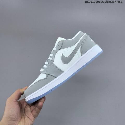Air Jordan Air Jordan 1 Low Wolf Grey White 36 45 Casual - Unisex (BS-67083)