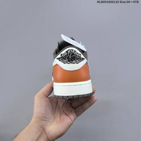 Nike Air Jordan 1 Retro Low Travis Scott Grey Black Brown White 36 47B Lifestyle - Women's (BS-66920)