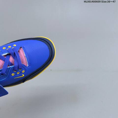 Jordan Air Jordan 3 Retro OG Brasil Blue Pink Yellow Navy EU 36-47 Basketball - Unisex (BS-65785)