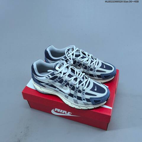 Nike P-6000 Navy Silver Grey Cream EU 36-45 Running Shoe Running Sneakers - Unisex (BS-60249)