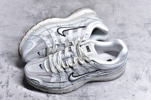 Nike P-6000 White Grey Black Gum Running Shoe (BS-59681)