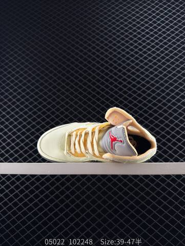 Jordan Air Jordan 5 Retro Low Pale Yellow Black Red Gum EU 39-47 Basketball Shoe - Unisex BS-81314