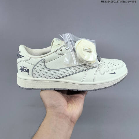 Nike Air Jordan 1 Low Black White Burgundy EU 36-45 Lifestyle - Unisex (BS-66940)