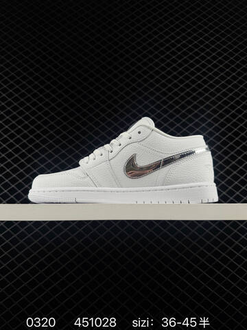 Jordan Air Jordan 1 Low White Silver EU 36-45 Casual - Unisex (BS-72570)
