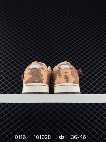 Jordan Air Jordan 1 Low Red White Brown Beige EU 36-46 Sneaker - Unisex BS-79822
