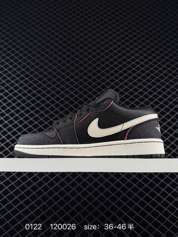 Jordan Air Jordan 1 Low Black White Red EU 36-46 Sneaker - Unisex (BS-79789)