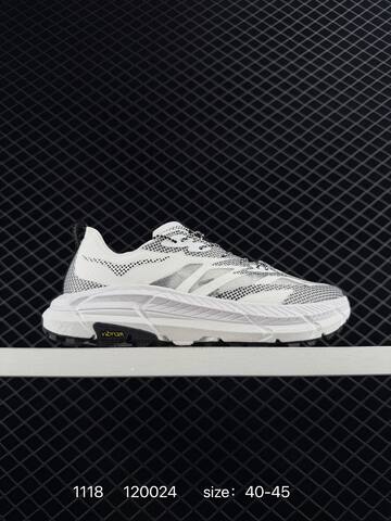 HOKA ONE ONE Mafate Speed 4 Pale Green Cream White Silver EU 40-45 Trail Shoe Trail Running Sneakers - Men's (BS-86383)