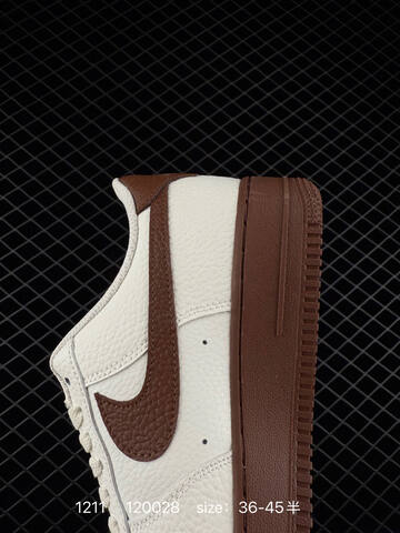 Nike Air Force 1 Low White Brown 36-45 Casual - Unisex (BS-73775)