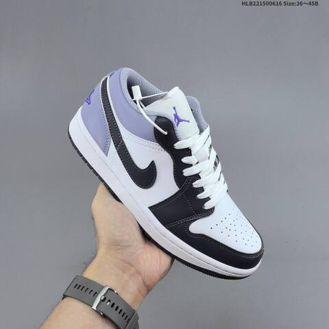 Jordan Air Jordan 1 Low White Black Lavender Blue EU 36-45 Basketball - Unisex (BS-65781)