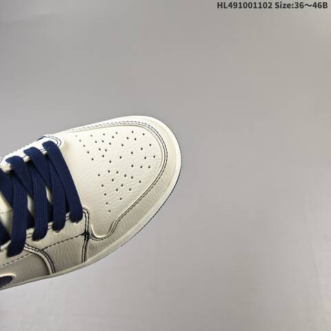 Jordan Air Jordan 1 Low White Navy EU 36-46 Casual - Unisex (BS-63929)