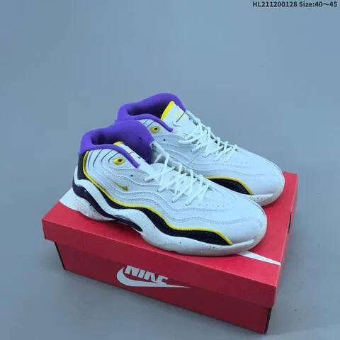 Nike Air Zoom Flight 96 White Black Red Purple Yellow EU 40-45 Basketball Shoe - Men s BS-61697