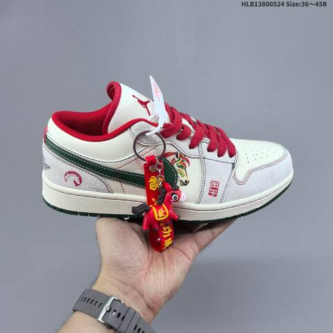 Nike Air Jordan 1 Low White Navy Red Gold EU 36-45 Lifestyle - Unisex (BS-65889)