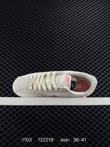 Nike Classic Cortez Nylon HF6410 Light Grey Pale Pink Hot Pink EU 36-41 Casual - Unisex (BS-74399)
