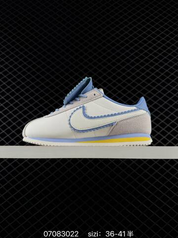 Nike Cortez Sail Light Blue Grey Yellow EU 36-41 Lifestyle - Unisex (BS-70352)