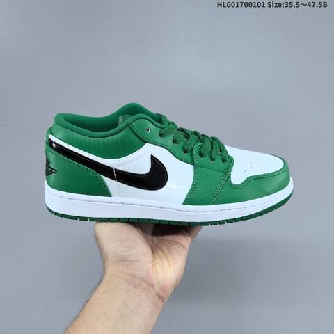 Jordan Air Jordan 1 Low Pine Green White Black 35 5 47 5 Casual - Unisex (BS-67145)