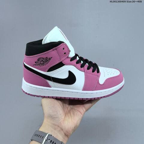Air Jordan 1 Mid Berry AIR JORDAN 1 Aj1 Lifestyle (BS-66271)