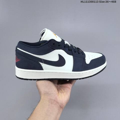 Nike Air Jordan 1 Low OG White Black Pink 36 46B Lifestyle - Women's (BS-66988)