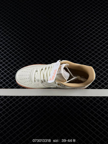 Nike Air Force 1 07 Off White Tan Gum Brown Gold 39-44 Skate - Unisex (BS-70019)