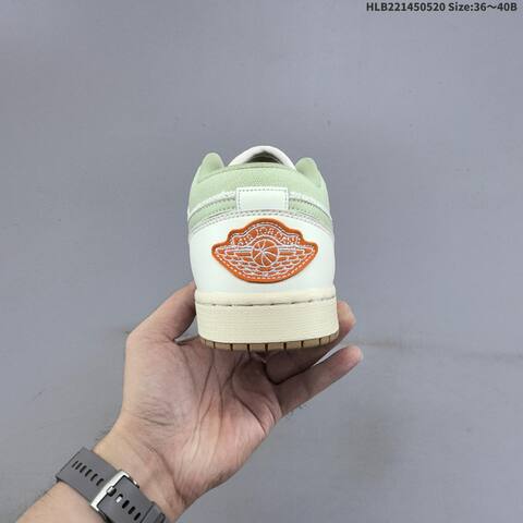 Jordan Air Jordan 1 Low Sail Light Green Pink Orange EU 36-40 Casual - Unisex (BS-65907)
