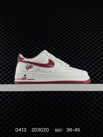 Nike Air Force 1 07 Low Multiple Colorways White Blue Sketch Swoosh Black White Sketch Swoosh White Black Sketch Swoosh Off-white Burgundy Pink Cherry EU 36-45 Lifestyle - Unisex (BS-72123)