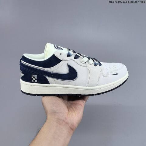 Nike Air Jordan 1 Low White Light Grey Black EU 36 45 Basketball - Unisex (BS-66964)