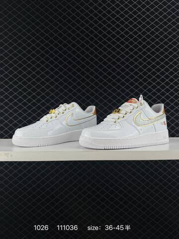 Nike Air Force 1 Low White Gold EU 36-45 Lifestyle - Unisex (BS-74569)