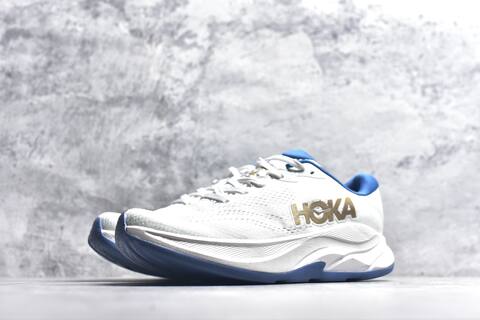HOKA Rincon 4 White Blue Gold Running Shoe Running Sneakers (BS-59406)