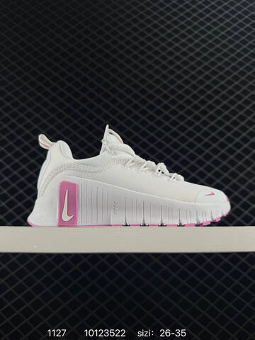 Nike Free Metcon 6 White Grey Pink 26-35 Training - Women's (BS-73963)