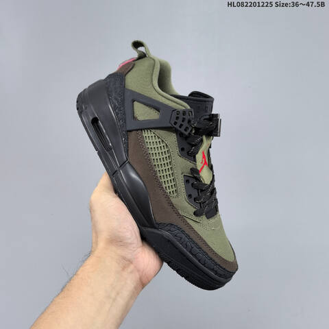 Nike Air Jordan Spizike Low Olive Green Black With Red Accents EU 36-47 5 Basketball - Unisex (BS-67277)