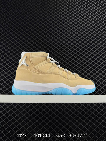 Jordan Air Jordan 11 Retro Khaki White Light Blue EU 36-47 Basketball Shoe - Unisex (BS-80174)