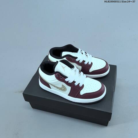 Jordan Air Jordan 1 Low White Pink Mint Blue EU 24-37 Casual - Women's (BS-65997)
