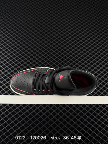 Jordan Air Jordan 1 Low Black White Red EU 36-46 Sneaker - Unisex (BS-79789)