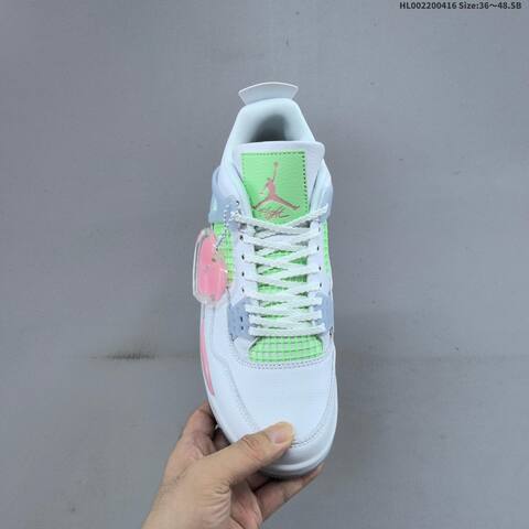 Jordan Air Jordan 4 Retro Valentine s Day White Pink Neon Green EU 36-48 5 Basketball - Unisex (BS-66166)