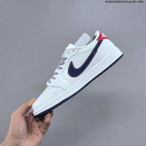 Nike Air Jordan 1 x Travis Scott White Navy Red EU 36-45 Lifestyle - Unisex (BS-66922)