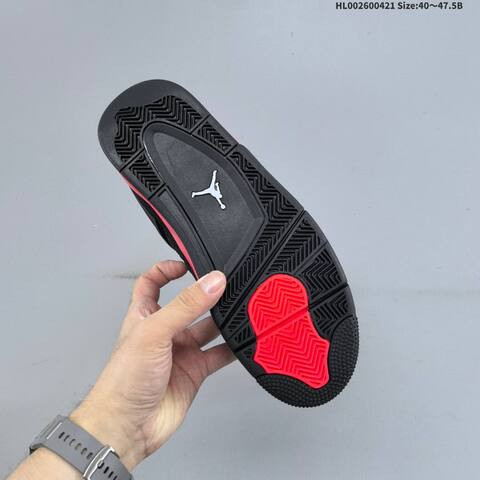 Jordan Air Jordan 4 Retro Black Red Thunder EU 40-47 5 Basketball - Men's (BS-66090)