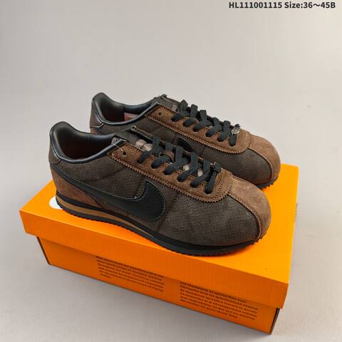 Nike Classic Cortez Dark Brown Black Orange EU 36-45 Sneaker - Unisex (BS-63677)