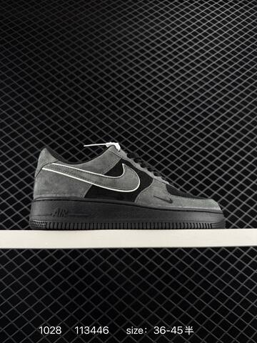 Nike Air Force 1 07 Gray Black EU 36-45 Casual - Unisex (BS-74518)