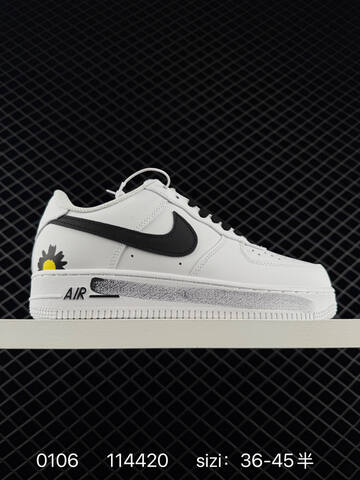 Nike Air Force 1 Low Black White And White Black With Daisy Floral Details EU 36-45 5 Lifestyle - Unisex (BS-73296)